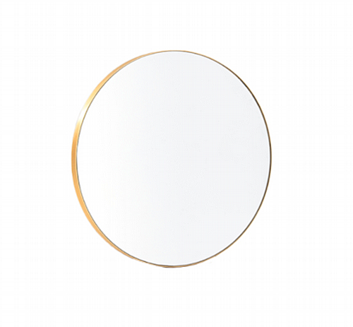 מראה עגולה מסגרת זהב מט קוטר 60 ס”מ